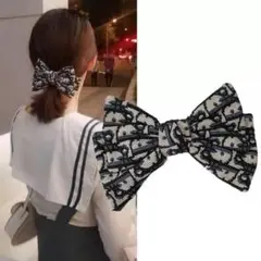 ディオール リボン ヘアアクセ オブリーク ミッツァ バレッタ