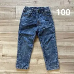 しまむら　デニム　ケミカル　パンツ　100cm