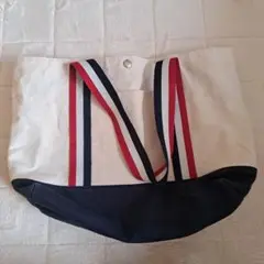 アイボリー ネイビー トートバッグ