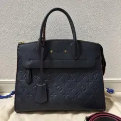美品 ルイヴィトン ポンヌフ アンプラント ネイビー 松屋銀座