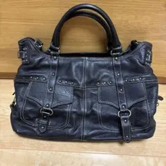 Y2K グランジ bag Real leather black スタッズ
