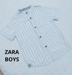 ZARABOYS　ザラ　ストライプ 半袖シャツ 約100サイズ　男の子　水色
