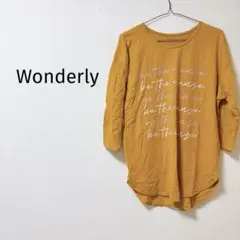 8 Wonderly マスタード 五分袖 Tシャツ 1X
