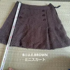 B.L.U.E. フレアミニスカート ブラウン