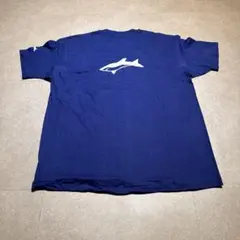 Hanes 半袖　tシャツ　青　魚　サメ　動物　アニマル　シングルステッチ　XL