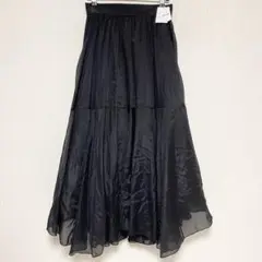 INGNI イング チュール フレア ロング スカート ブラック 未使用 新品