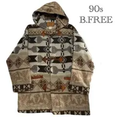 雰囲気抜群!! 90s B.FREE/ノルディック ネイティブ柄 ダッフルコート