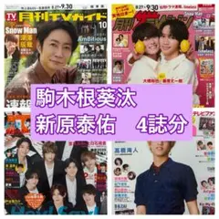 駒木根葵汰 新原泰佑　月刊TVnavi TVガイド ザテレビジョン TVfan