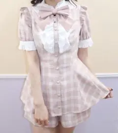 Secret Honeyピンク チェック セットアップ シークレットハニー