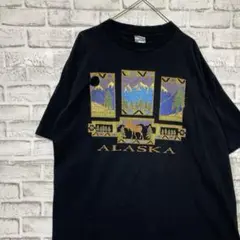 USA製90sヴィンテージTシャツ！シングルステッチ　ブラック半袖古着XL 25