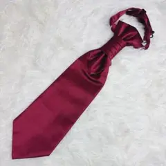 【新品】アスコットタイ ワインレッド 結婚式 前撮り ネクタイ 二次会