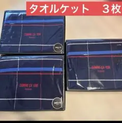 新品　コムサイズム タオルケット COMME CA ISM home ３枚