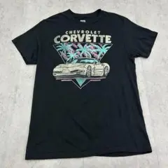GM　シボレー　コルベット　トップス　半袖　Tシャツ　古着　ブラック　黒　M