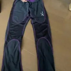 ★CW-X フィットネスパンツ 黒 紫