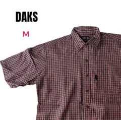 ダックス M チェック柄シャツ ビンテージ 古着 胸ポケット オシャレ