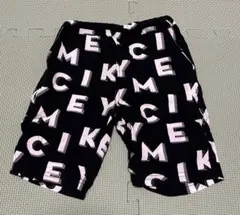 ハーフパンツ　110センチ 黒　MICKEY文字柄　BABYDOLL