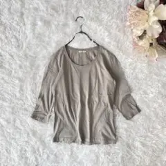 UNIQLO× EXTRA FINE COTTON 七分袖コットンカットソーL