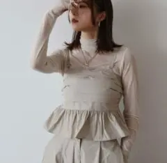 Reurie' オリジナルペプラムキャミビスチェ アイボリー レウリィ