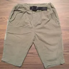 PeeeEAGL カーキ色 ハーフパンツ 調整可能ベルト付き(120)