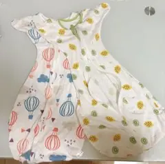 気球とフルーツ柄スリープスワドル