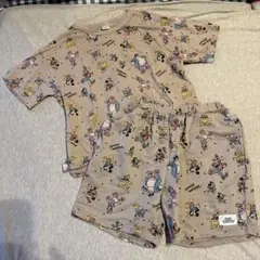 フタフタ　バースデイ　130ミッキー柄 半袖Tシャツショートパンツセット