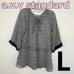 a.v.v standard レディース 花柄 五分袖 七分袖 チュニック L