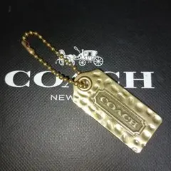 COACH★ ゴールドメタルキーホルダー