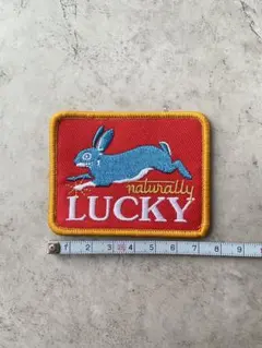 アイロンワッペン☆うさぎ　ラッキーラビット　ヴィンテージ　アメリカン雑貨