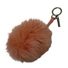 【正規品】FENDI フェンディ フォックスファー ポンポンチャーム ピンク