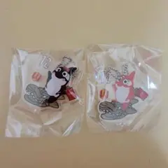 グララ&グランパコちゃん　名古屋グランパス　金鯱アクリルキーホルダーガチャ2個