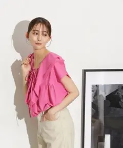 ナノユニバース　ピンク　トップス