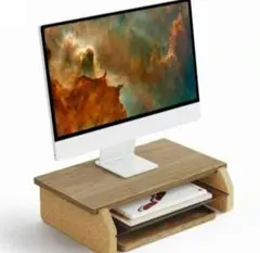 【新品未使用】FENGE モニター台 木製スタンド（Monitor Riser）