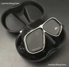 新品 水中マスク 黒 シルバー シリコン ダイビング シュノーケリング フリー