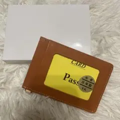 新品箱付★レザーパスケース★キャメル