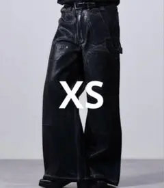【CLEL】特殊加工ダブルニーデニムパンツ
