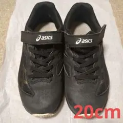 ASICS ブラック スニーカー ベルクロ付き