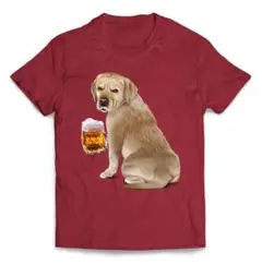 ラブラドールレトリバー犬いぬビールジョッキ飲み会夏フェスTシャツ