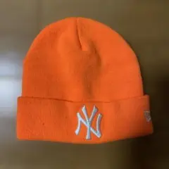 New Era ニューヨーク・ヤンキース ニット帽 オレンジ