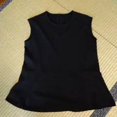 【未使用品】黒のノースリーブチュニック 32サイズ