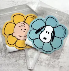 スヌーピー　うちわ　チャーリー　韓国　スヌーピーガーデン限定品　チャーリー