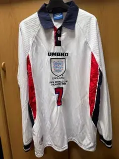 WC 1998 イングランド代表　ユニフォーム ベッカム 長袖