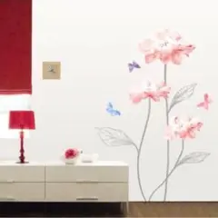ウォールステッカー ウォーターフラワー 0020 花 インテリアステッカー