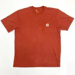 Carhartt カーハート レッド Tシャツ ポケット付き M 半袖 古着