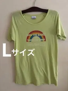 Columbia ライムグリーン Tシャツ （レディースL）