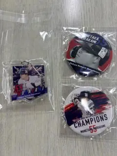 東京ヤクルトスワローズ　村上宗隆選手　バッチ＋アクリルキーホルダーセット