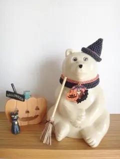 しろくま貯金箱　ハロウィン　３点セット　ハンドメイド