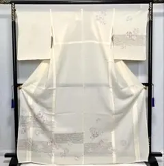 D426 夏着物　訪問着　花丸文　絽　正絹　未使用極美品