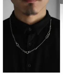 3way Silver Mix Chain Necklace PRY シュウト