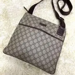 グッチ ショルダーバッグ サコッシュ GGスプリーム PVC×レザー