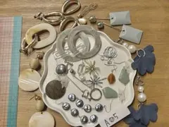 超大量！完成品あり◎パーツアソート【A05】フラワーパーツ＊大ぶりアクセサリー